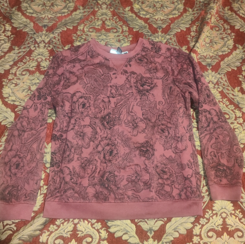Karen Scott Paisley Crimson Sweater